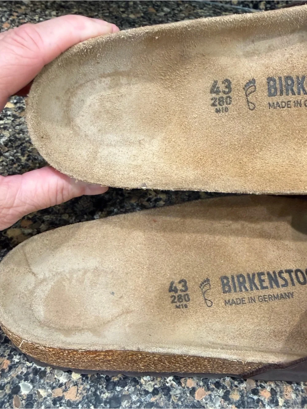 Birkenstock Brown Single-Strap Slide Sandals with Buckle Mens 10